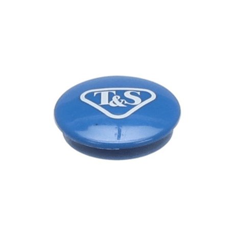 T&S BRASS Snap-In Index Button, Medium-Blue, T&S Logo 018506-19NS